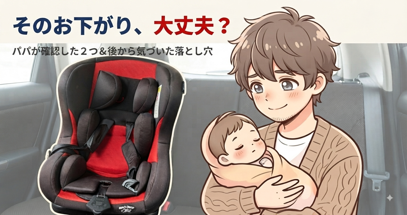 お下がりのチャイルドシート、実際に確認した2つのポイントと後から気づいたこと（アイキャッチ）